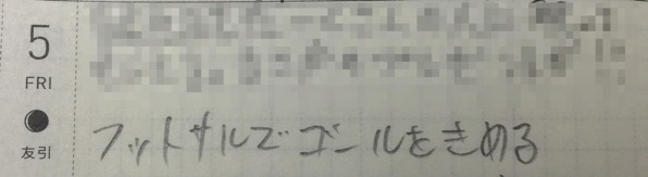 「フットサルでゴール決める」