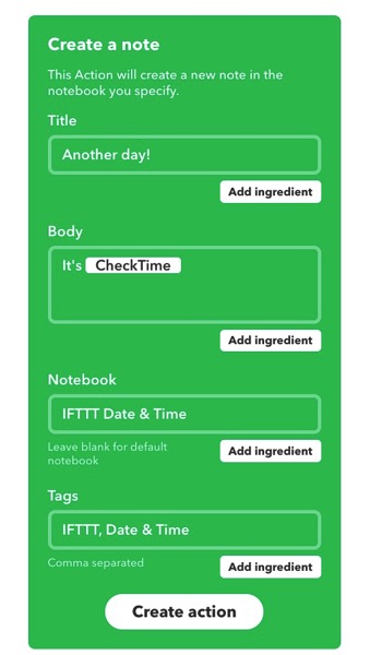 Evernoteで毎日自動で新しいノートを作る方法 IFTTTを使用
